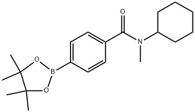 Benzamide, N-cyclohexyl-N-methyl-4-(4,4,5,5-tetramethyl-1,3,2-dioxaborolan-2-yl)- 구조식 이미지