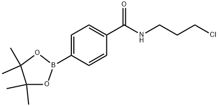 Benzamide, N-(3-chloropropyl)-4-(4,4,5,5-tetramethyl-1,3,2-dioxaborolan-2-yl)- Structure