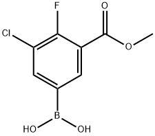 Benzoic acid, 5-borono-3-chloro-2-fluoro-, 1-methyl ester Structure