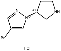(R)-4-bromo-1-(pyrrolidin-3-yl)-1H-pyrazole hydrochloride Structure