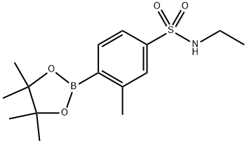 Benzenesulfonamide, N-ethyl-3-methyl-4-(4,4,5,5-tetramethyl-1,3,2-dioxaborolan-2-yl)- Structure