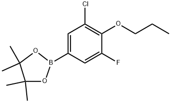 1,3,2-Dioxaborolane, 2-(3-chloro-5-fluoro-4-propoxyphenyl)-4,4,5,5-tetramethyl- Structure