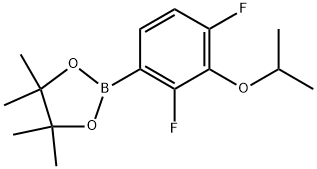 1,3,2-Dioxaborolane, 2-[2,4-difluoro-3-(1-methylethoxy)phenyl]-4,4,5,5-tetramethyl- Structure