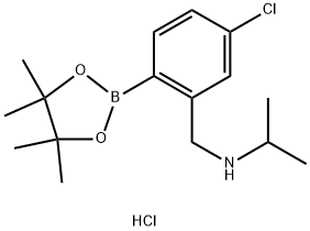 N-(5-Chloro-2-(4,4,5,5-tetramethyl-1,3,2-dioxaborolan-2-yl)benzyl)propan-2-amine hydrochloride Structure