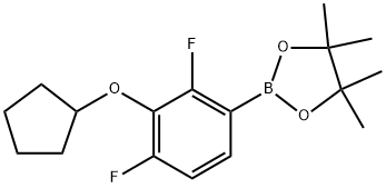 1,3,2-Dioxaborolane, 2-[3-(cyclopentyloxy)-2,4-difluorophenyl]-4,4,5,5-tetramethyl- 구조식 이미지