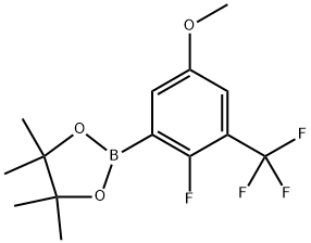 1,3,2-Dioxaborolane, 2-[2-fluoro-5-methoxy-3-(trifluoromethyl)phenyl]-4,4,5,5-tetramethyl- Structure