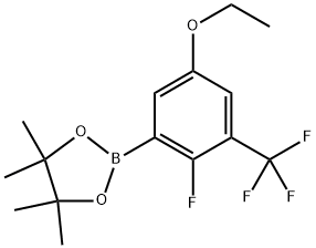 1,3,2-Dioxaborolane, 2-[5-ethoxy-2-fluoro-3-(trifluoromethyl)phenyl]-4,4,5,5-tetramethyl- Structure