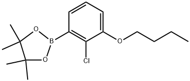 1,3,2-Dioxaborolane, 2-(3-butoxy-2-chlorophenyl)-4,4,5,5-tetramethyl- Structure