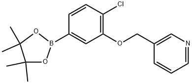 Pyridine, 3-[[2-chloro-5-(4,4,5,5-tetramethyl-1,3,2-dioxaborolan-2-yl)phenoxy]methyl]- Structure