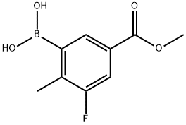 (3-Fluoro-5-(methoxycarbonyl)-2-methylphenyl)boronic acid Structure