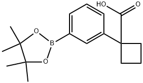 Cyclobutanecarboxylic acid, 1-[3-(4,4,5,5-tetramethyl-1,3,2-dioxaborolan-2-yl)phenyl]- 구조식 이미지