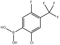 Boronic acid, B-[2-chloro-5-fluoro-4-(trifluoromethyl)phenyl]- Structure