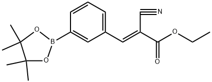 2-Propenoic acid, 2-cyano-3-[3-(4,4,5,5-tetramethyl-1,3,2-dioxaborolan-2-yl)phenyl]-, ethyl ester, (2E)- Structure