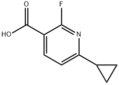 6-cyclopropyl-2-fluoronicotinic acid 구조식 이미지