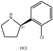 Pyrrolidine, 2-(2-chlorophenyl)-, hydrochloride (1:1), (2R)- Structure