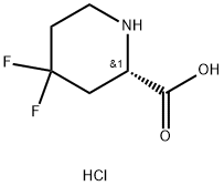 (S)-4,4-Difluoropiperidine-2-carboxylic acid hydrochloride Structure