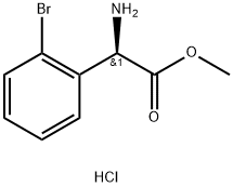 Methyl (R)-2-amino-2-(2-bromophenyl)acetate hydrochloride 구조식 이미지