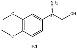 (S)-2-Amino-2-(3,4-dimethoxyphenyl)ethan-1-ol hydrochloride Structure