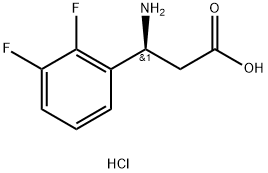 (S)-3-Amino-3-(2,3-difluorophenyl)propanoic acid hydrochloride Structure