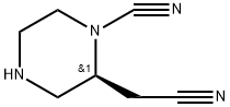 (S)-2-(Cyanomethyl)piperazine-1-carbonitrile Structure