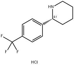 (R)-2-(4-(Trifluoromethyl)phenyl)piperidine hydrochloride Structure