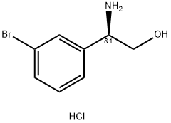 (R)-2-aMino-2-(3-broMophenyl)ethanol hydrochloride 구조식 이미지