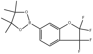 4,4,5,5-Tetramethyl-2-(2,2,3,3-tetrafluoro-2,3-dihydrobenzofuran-6-yl)-1,3,2-dioxaborolane Structure