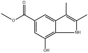 Methyl 7-Hydroxy-2,3-dimethyl-1H-indole-5-carboxylate 구조식 이미지