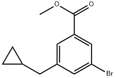 Methyl 3-bromo-5-(cyclopropylmethyl)benzoate 구조식 이미지