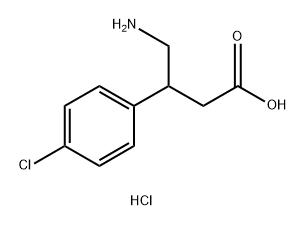 4-amino-3-(4-chlorophenyl)butanoic acid hydron chloride Structure