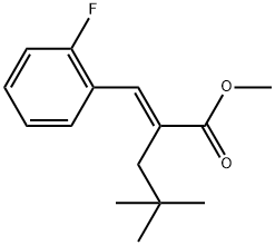 methyl (E)-2-(2-fluorobenzylidene)-4,4-dimethylpentanoate Structure