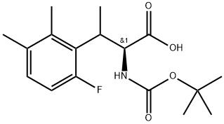 (2S)-2-((tert-Butoxycarbonyl)amino)-3-(6-fluoro-2,3-dimethylphenyl)butanoic acid Structure