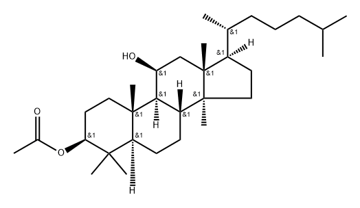 5α-Lanostane-3β,11β-diol 3-acetate Structure