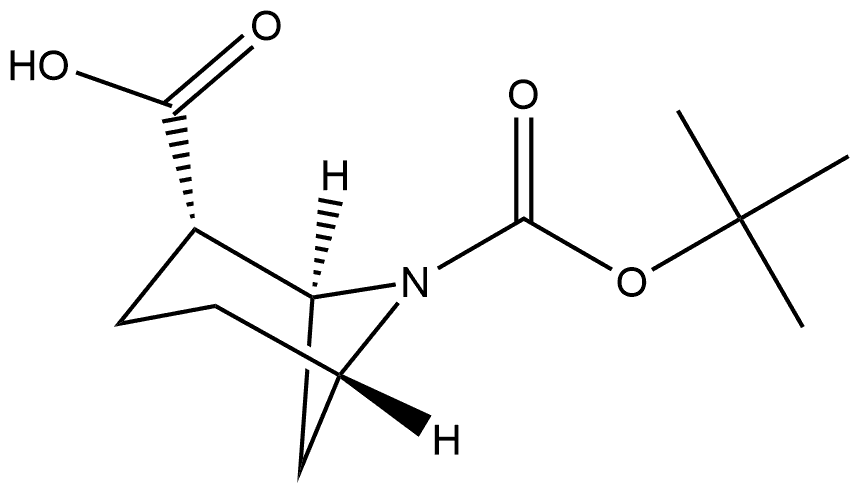 rel-(1R,2S,5R)-6-Aza-bicyclo[3.1.1]heptane-2,6-dicarboxylic acid 6-tert-butyl ester Structure