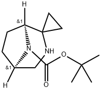 tert-Butyl (1S,5R)-3,8-diazaspiro[bicyclo[3.2.1]octane-2,1'-cyclopropane]-8-carboxylate Structure