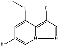 6-bromo-3-fluoro-4-methoxypyrazolo[1,5-a]pyridine Structure