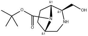 tert-Butyl (1R,2S,5S)-2-(hydroxymethyl)-3,8-diazabicyclo[3.2.1]octane-8-carboxylate Structure