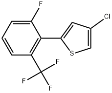 4-Chloro-2-[2-fluoro-6-(trifluoromethyl)phenyl]thiophene Structure