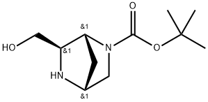 tert-Butyl (1R,4R,6R)-6-(hydroxymethyl)-2,5-diazabicyclo[2.2.1]heptane-2-carboxylate Structure