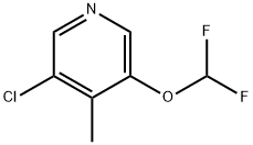 3-Chloro-5-(difluoromethoxy)-4-methylpyridine Structure