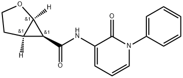 (1R,5R,6S)-N-(1,2-Dihydro-2-oxo-1-phenyl-3-pyridinyl)-2-oxabicyclo3.1.0hexane-6-carboxamide Structure