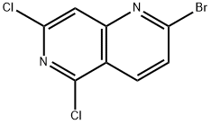 2-Bromo-5,7-dichloro-1,6-naphthyridine 구조식 이미지