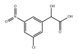 Benzeneacetic acid, 3-chloro-α-hydroxy-5-nitro- 구조식 이미지