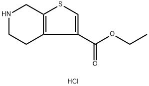 Ethyl 4,5,6,7-tetrahydrothieno[2,3-c]pyridine-3-carboxylate hydrochloride Structure