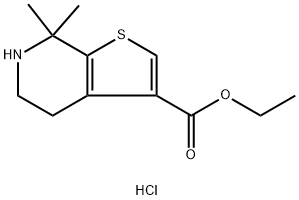 Ethyl 7,7-dimethyl-4,5,6,7-tetrahydrothieno[2,3-c]pyridine-3-carboxylate hydrochloride Structure