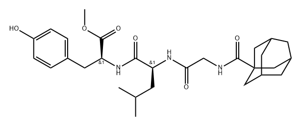 N-(1-Adamantylcarbonyl)-Gly-L-Leu-L-Tyr-OMe Structure