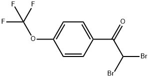 2,2-Dibromo-1-[4-(trifluoromethoxy)phenyl]ethanone Structure