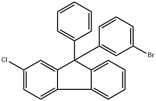 9-(3-Bromophenyl)-2-chloro-9-phenyl-9H-fluorene 구조식 이미지