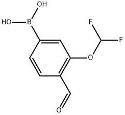 (3-(difluoromethoxy)-4-formylphenyl)boronic acid Structure