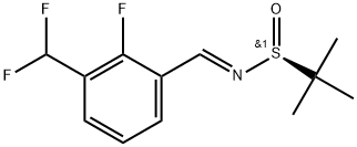 (E)-N-(3-(Difluoromethyl)-2-fluorobenzylidene)-2-methylpropane-2-sulfinamide Structure